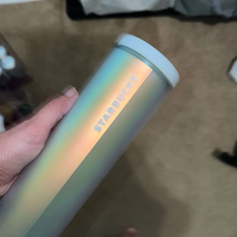 Starbucks 2021 50th Anniversary Frosted Siren Mermaid 16 Oz. Tumbler holographic